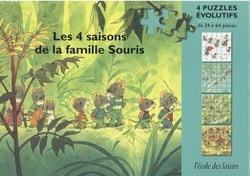 Les 4 saisons de la famille Souris - 4 puzzles évolutifs