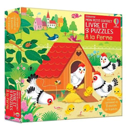 À la ferme : mon petit coffret livre et 3 puzzles