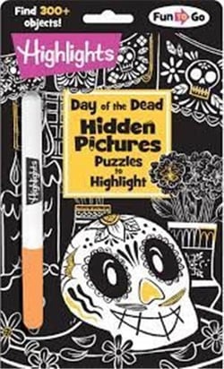 Day of the dead hidden pictures puzzles to highlight /anglais