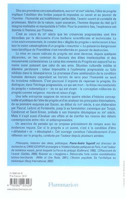 Le sens du progres - une approche historique et philosophique