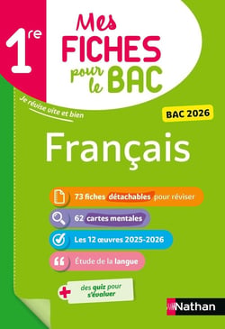 Mes fiches pour le bac : Français - 1re (édition 2026)