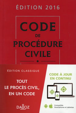 Code de procédure civile (édition 2016)