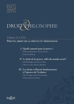 Droit & philosophie Tome 11 - preuve, droit de la preuve et démocratie