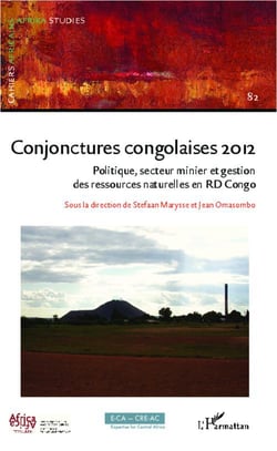 Conjonctures congolaises 2012 - vol82 - politique, secteur minier et gestion des ressources naturell