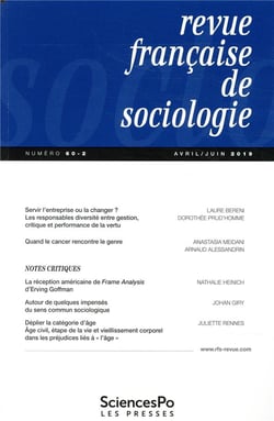 Revue française de sociologie n.60/2 : avril-juin 2019
