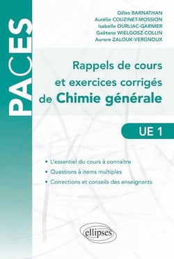 Rappels de cours et exercices corriges de chimie generale (questions a items multiples)