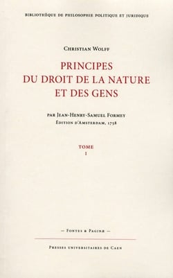 Principes du droit de la nature et des gens, Tome 1 (Nouvelle édition)