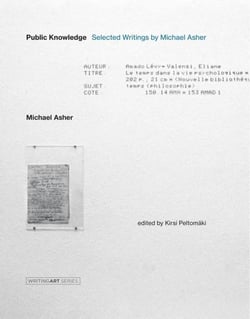 Public knowledge selected writings by michael asher
