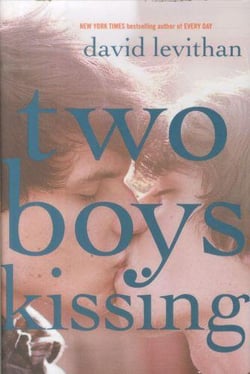 Two boys kissing