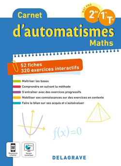 Carnet d'automatismes : mathématiques : bac pro : 2de, 1re, terminale : cahier élève (édition 2022)