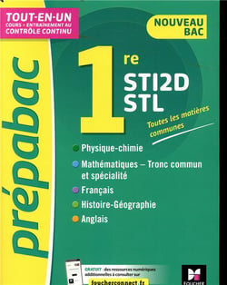 Prépabac : toutes les matières générales -  1re STI2D/STL - cours et contrôle continu
