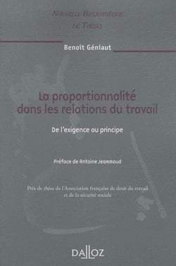 La proportionnalité dans les relations du travail - Volume 86 De l'exigence au principe