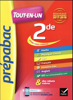 Prépabac - tout-en-un, cours, expos, corrigés, 2de - nouveau programme 2017-2018
