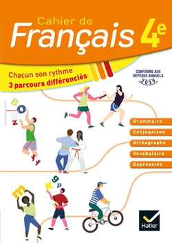 Cahier de français : 4e - cahier de l'élève (édition 2020)