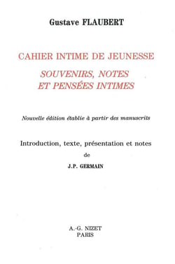Cahier intime de jeunesse - souvenirs, notes et pensées intimes