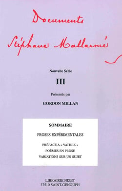 Documents Stéphane Mallarmé - nouvelle série Tome 3