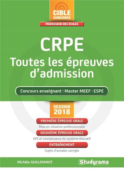 CRPE - toutes les épreuves d'admission - concours enseignant, master MEEF, ESPE