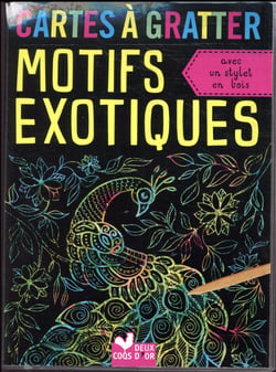 Cartes à gratter - motifs exotiques