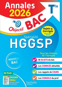 Annales bac - Sujets et corrigés : Spécialité HGGSP - Terminale - Sujets et corrigés (édition 2026)