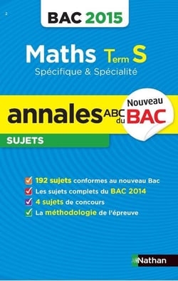 Annales bac 2015 maths term s specifique & specialite sujets n02