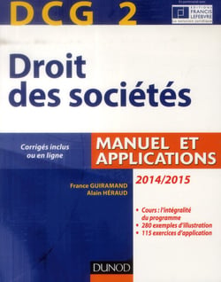DCG 2 - droit des sociétés - manuel et applications (édition 2014/2015)