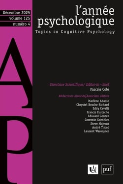 Revue L'année psychologique n.4 (édition 2025)