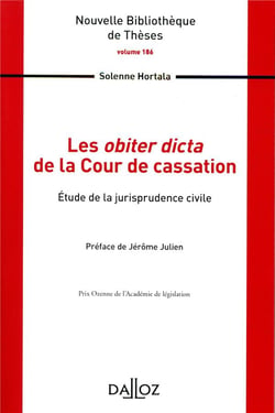 Les obiter dicta de la cour de cassation - étude de la jurisprudence civile