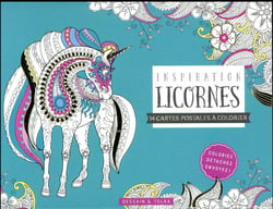 Cartes postales inspiration licornes