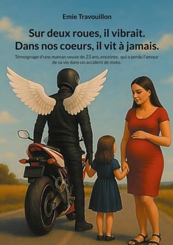 Sur deux roues, il vibrait.  Dans nos coeurs, il vit à jamais. : Témoignage d'une maman veuve de 23 ans, enceinte,  qui a perdu l'amour de sa vie dans un accident de moto.
