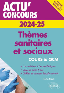 Actu' concours : thèmes sanitaires et sociaux 2024-2025 : cours et QCM