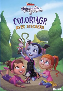 Coloriage avec stickers - vampirina - poppy, bridget