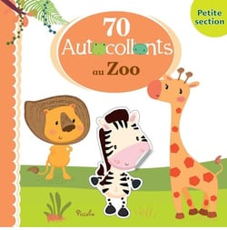 70 autocollants - au zoo