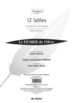 12 FABLES DE JEAN DE LA FONTAINE - FICHIER