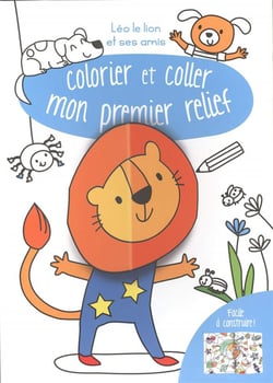 Léo le lion et ses amis - colorier et coller mon premier relief