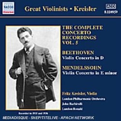 Beethoven : Concerto Pour Violon En Ré, Op.61 - Mendelssohn : Concerto Pour Violon En Ré Min., Op.64