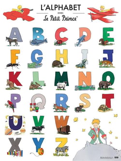 L'ALPHABET AVEC LE PETIT PRINCE-POSTER