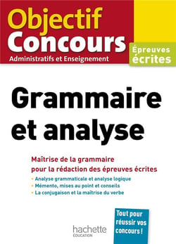 Objectif concours grammaire et analyse