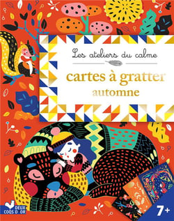 Cartes à gratter automne - pochette avec accessoires