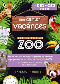 Cahier de vacances UNE SAISON AU ZOO CE1-CE2