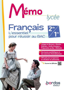Mémo lycée : Français - 2de/1re - Cahier de l'élève (édition 2024)