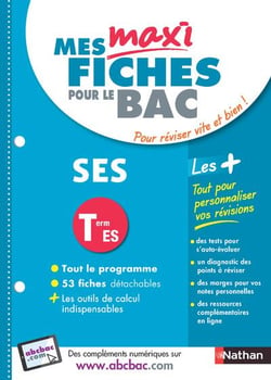MES MAXI FICHES ABC DU BAC : SES - terminale ES (édition 2018)