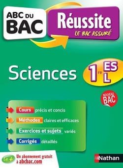 ABC du bac réussite Tome 21 : sciences - 1re ES-L
