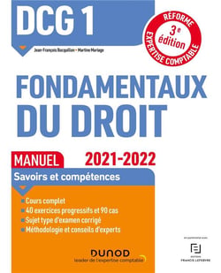 DCG 1 : fondamentaux du droit - manuel (édition 2021/2022)