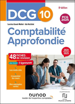 DCG 10 : Comptabilité approfondie - Fiches (édition 2024/2025)