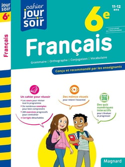 Cahier du jour / cahier du soir  : français - 6e