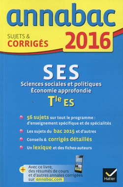 Annabac - ses - terminale es (édition 2016)
