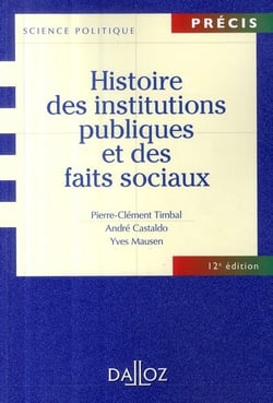 Histoire des institutions publiques et des faits sociaux (12e édition)