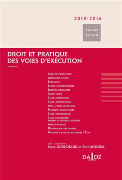 DROIT ET PRATIQUE DES VOIES D'EXECUTION 2015/2016