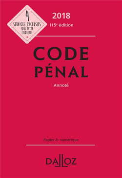 CODE PENAL 2018 ANNOTE