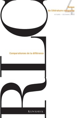Revue de litterature comparee - n 4/2020 - comparatismes de la difference